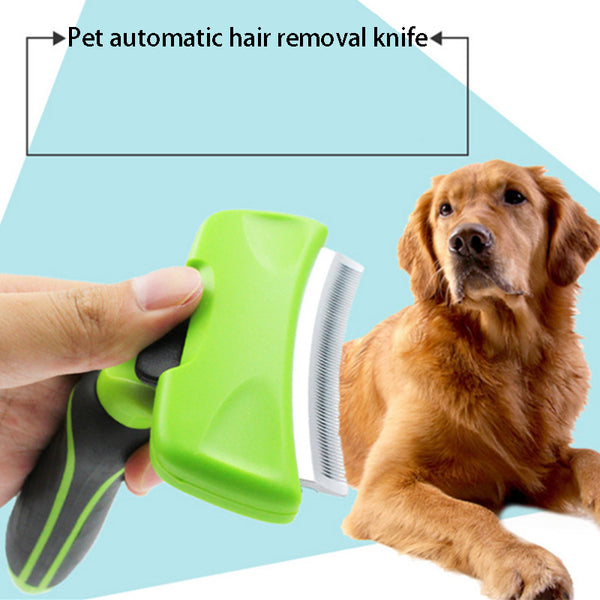 Pet Deshedding Comb with Curved Blade