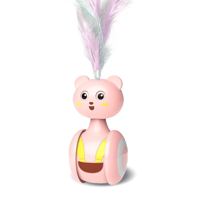 Cat Tumbler Toy with Feather or Ball