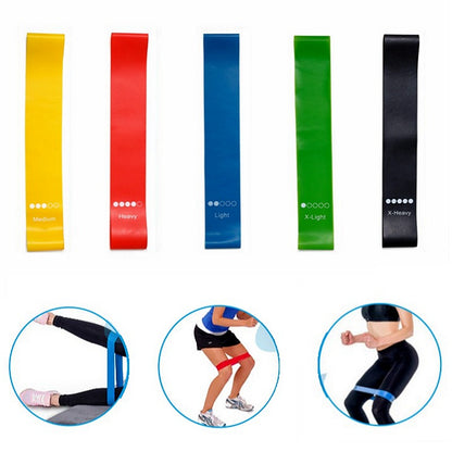 Flat resistance bands, set of 5