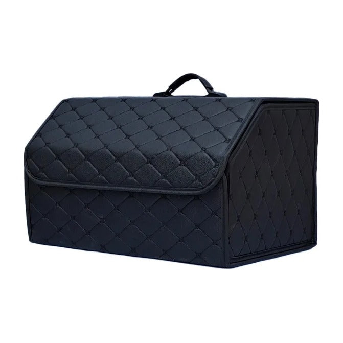 Folding car boot organiser in Black, medium