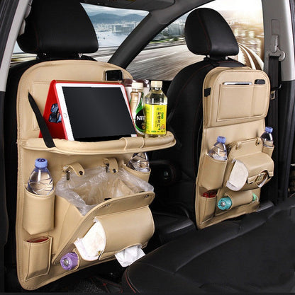 Car Seat Back Organiser in Beige