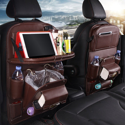 Car Seat Back Organiser in Coffee