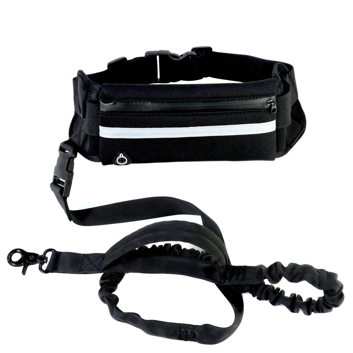 Hands-free dog leash with waist belt