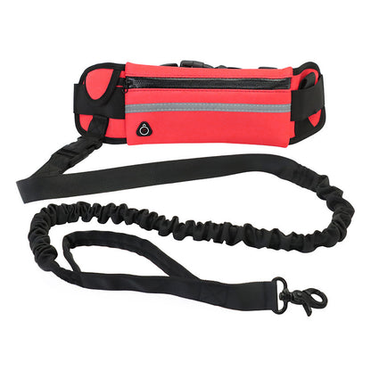 Hands-free dog leash with waist belt