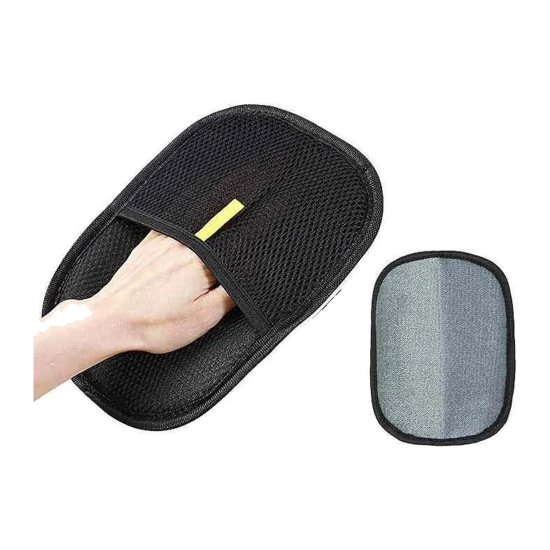 Black pet hair removal mitt, single