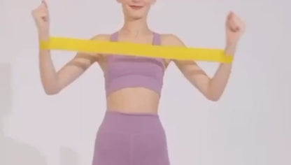 Exercise demo with a flat resistance band