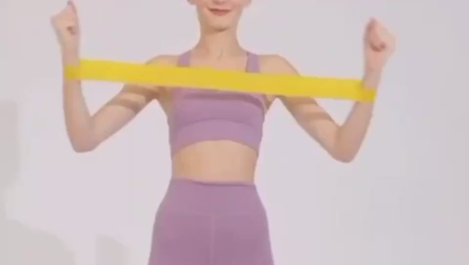 Exercise demo with a flat resistance band