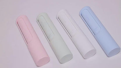 Removing pet hair from fabric with the roller