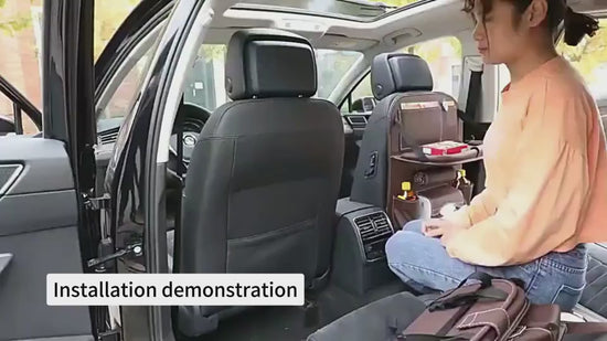 How to install the car seat back organiser and load the pockets